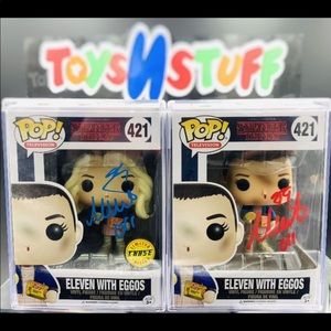 AUTOGRAPHED STRANGER THINGS ELEVEN FUNKO POP!